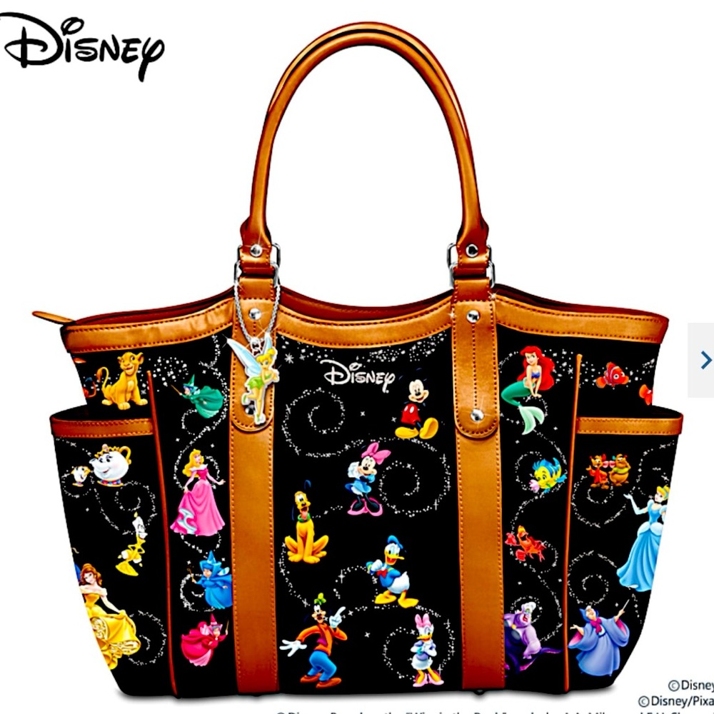 Disney Carry The Magic Tote Bag
Printed fabric tote with brown faux leather